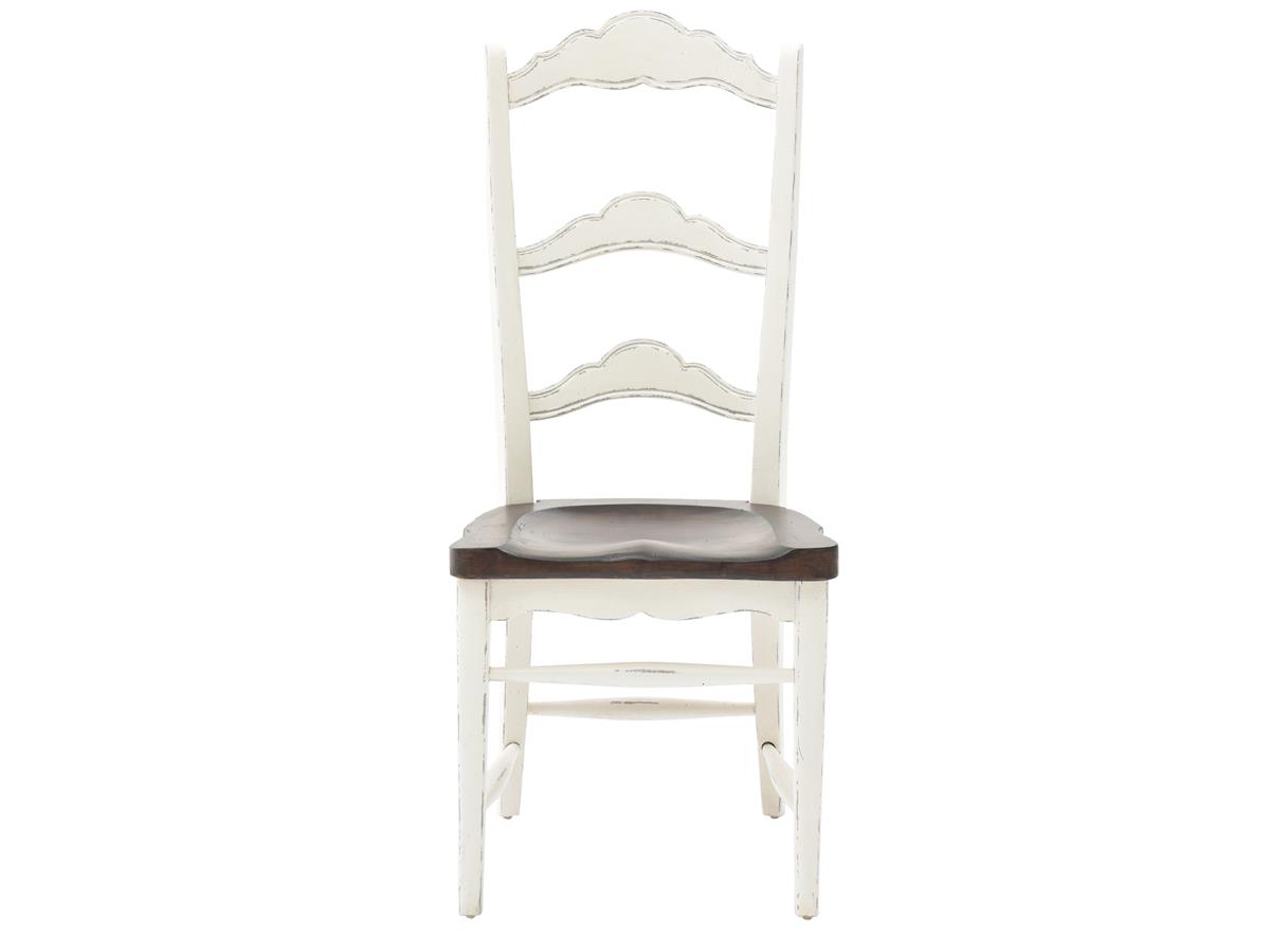 Colonial Dining Chair, White/Dark Pecan